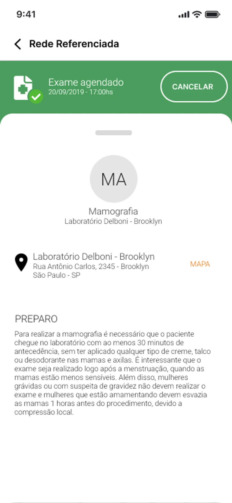 Tela do app — 7