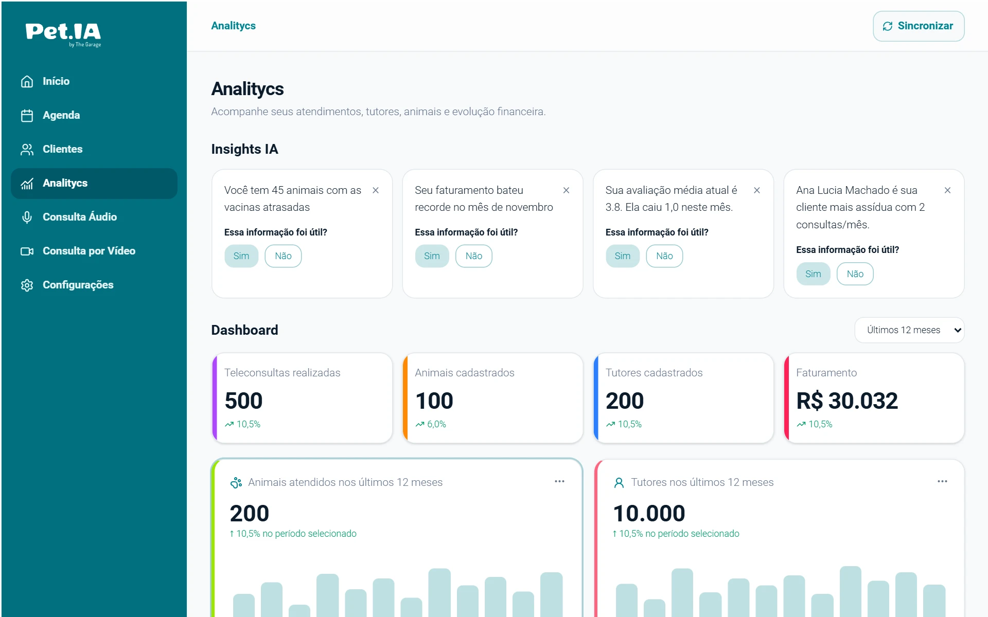 Painel de Analitycs