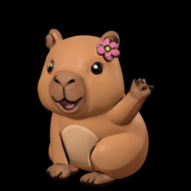 Cacá em 3D, pose falando